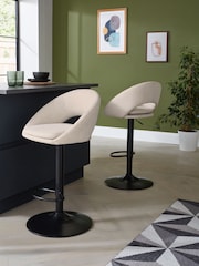 Tweedy Plain Light Natural Hewitt Adjustable Height Bar Stool - Image 1 of 6