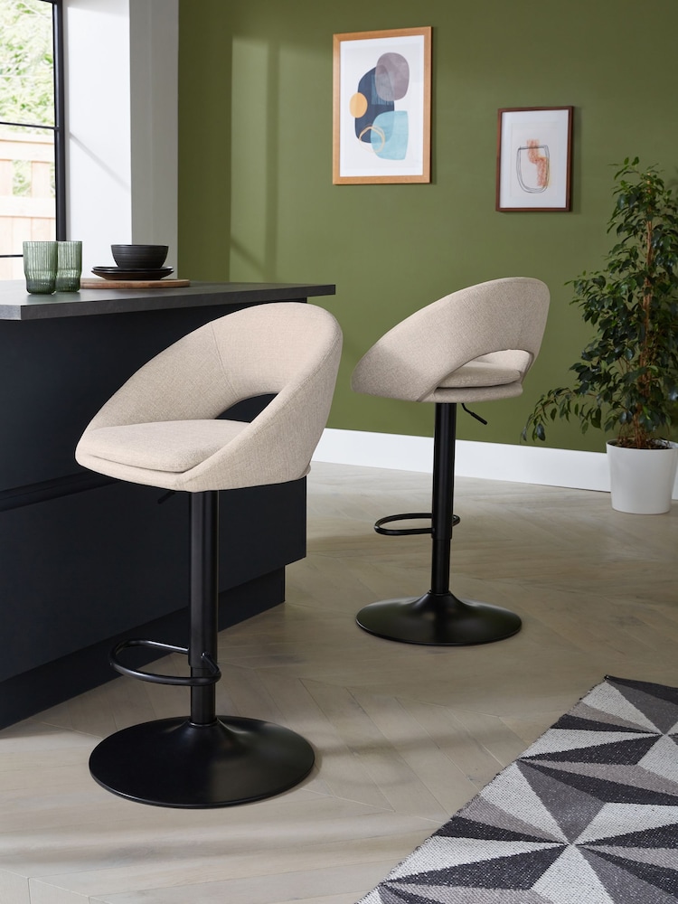 Tweedy Plain Light Natural Hewitt Adjustable Height Bar Stool - Image 1 of 6