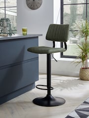 Arona Faux Leather Khaki Green Aiden Bar Stool - Image 1 of 8