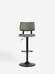 Arona Faux Leather Khaki Green Aiden Bar Stool - Image 2 of 8