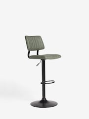 Arona Faux Leather Khaki Green Aiden Bar Stool - Image 3 of 8