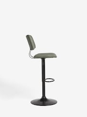 Arona Faux Leather Khaki Green Aiden Bar Stool - Image 4 of 8