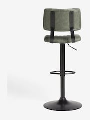 Arona Faux Leather Khaki Green Aiden Bar Stool - Image 5 of 8