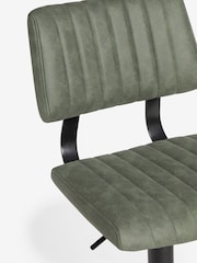 Arona Faux Leather Khaki Green Aiden Bar Stool - Image 6 of 8