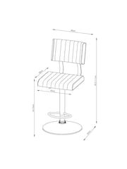 Arona Faux Leather Khaki Green Aiden Bar Stool - Image 8 of 8