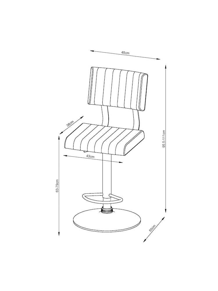 Arona Faux Leather Khaki Green Aiden Bar Stool - Image 8 of 8