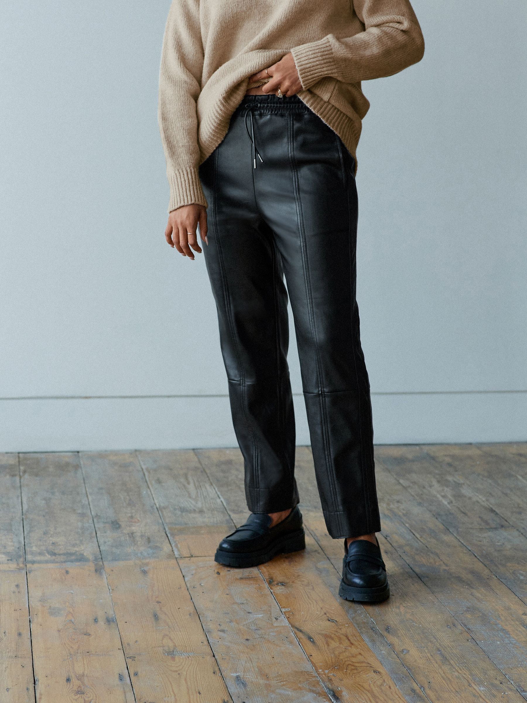 Pu jogger pants on sale