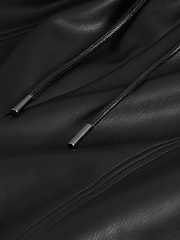 Черный - Спортивные брюки из искусственной кожи - Изображение 7 из 7