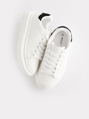 White/Black Lace Up Chunky Sole Trainers - Image 3 of 6