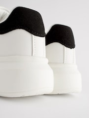 White/Black Lace Up Chunky Sole Trainers - Image 6 of 6
