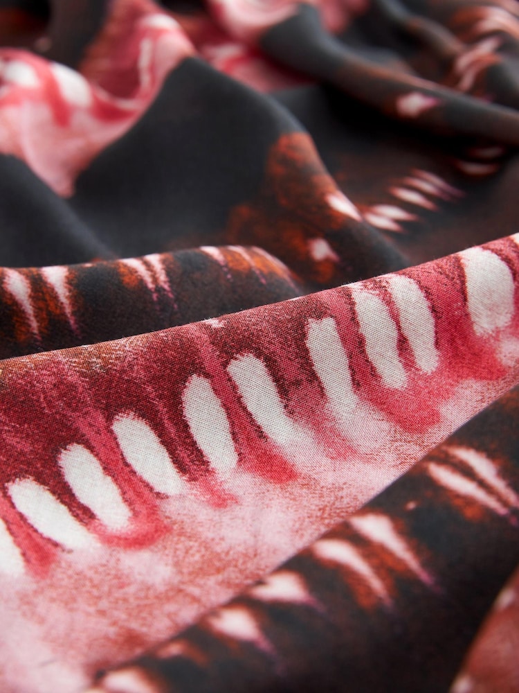Brown/Pink Tie Dye Halter Maxi Summer Dress - Image 8 of 8