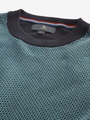 Green/Black Regular Geo Crew Jumper - Image 6 of 7