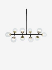 MADE.COM Black Antique Brass Globe Large Pendant Ceiling Light - Image 1 of 5