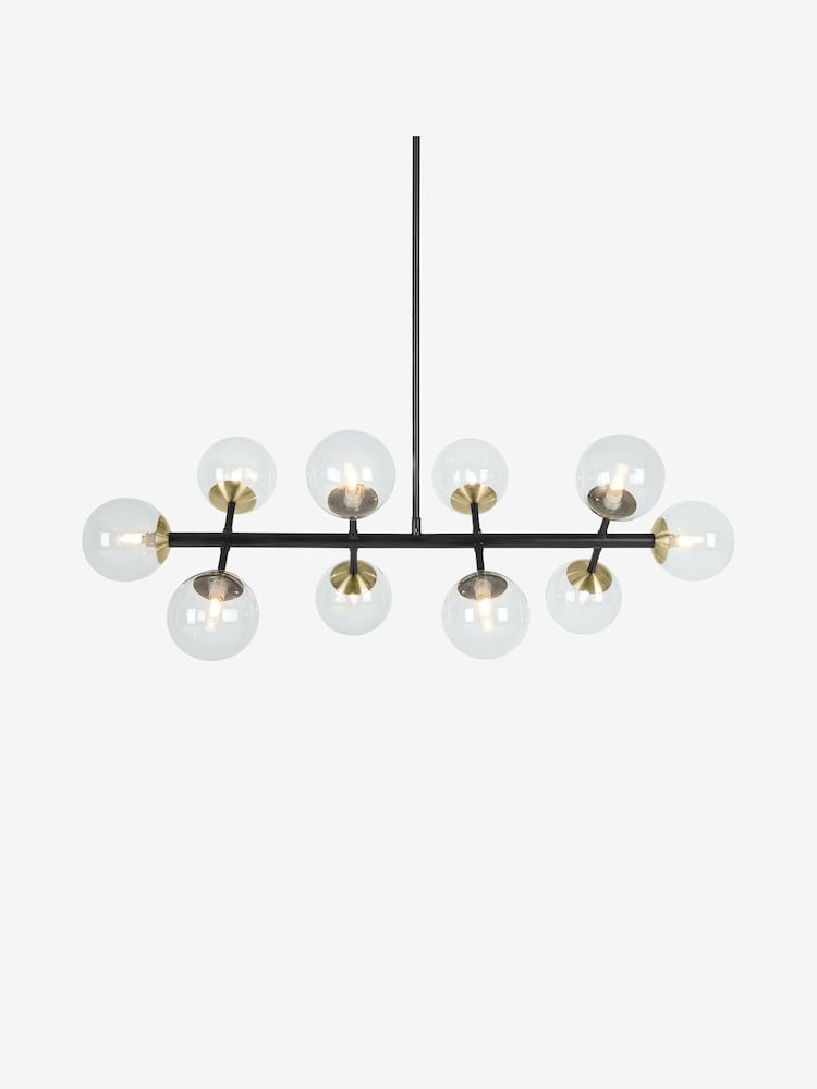 MADE.COM Black Antique Brass Globe Large Pendant Ceiling Light - Image 1 of 5