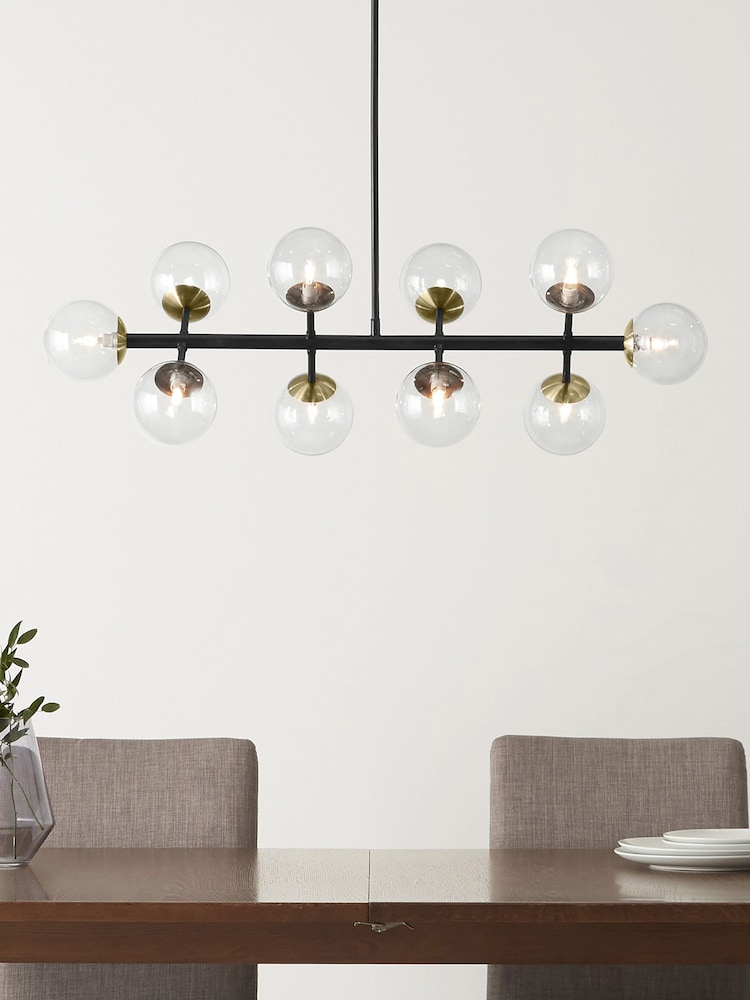 MADE.COM Black Antique Brass Globe Large Pendant Ceiling Light - Image 2 of 5