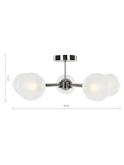 MADE.COM Chrome Globe 5 Light Flush Ceiling Light - Image 3 of 3