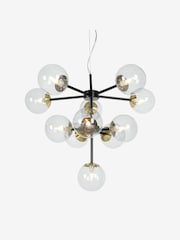 MADE.COM Black Antique Brass Globe Chandelier Ceiling Light - Image 2 of 3