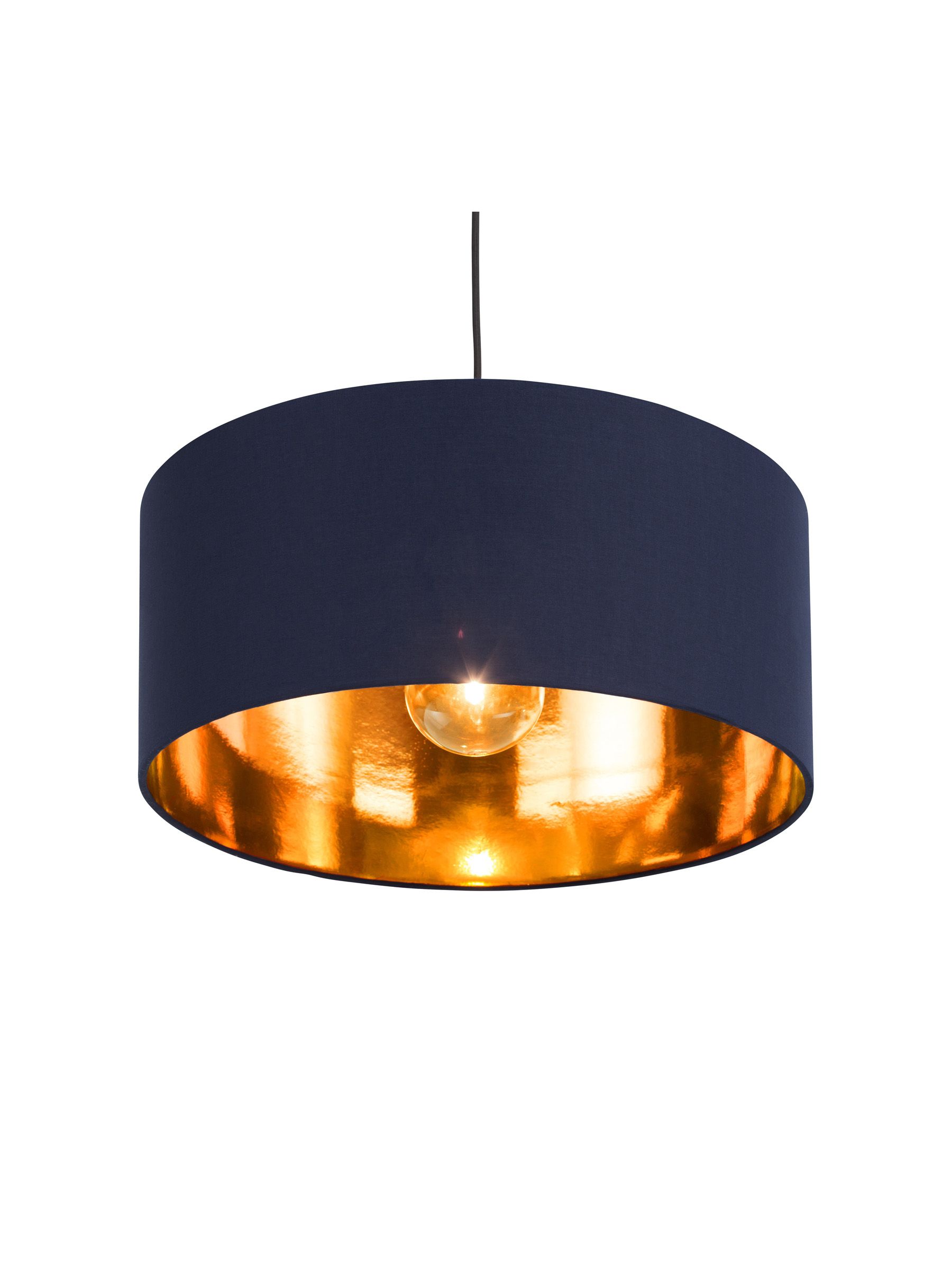 Buy MADE.COM Navy Copper Oro Pendant Drum Lamp Shade from the Next UK online shop