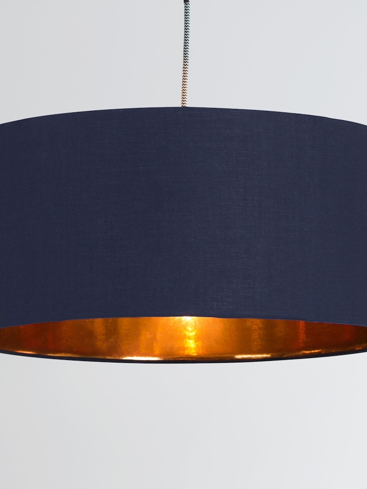 MADE.COM Navy/Copper Oro Easy Fit Drum Shade - Image 3 of 3 MADE.COM Navy/Copper Oro Easy Fit Drum Shade - Image 3 of 3