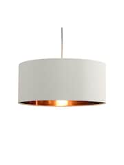MADE.COM White Clay/Copper Oro Easy Fit Drum Shade - Image 3 of 3
