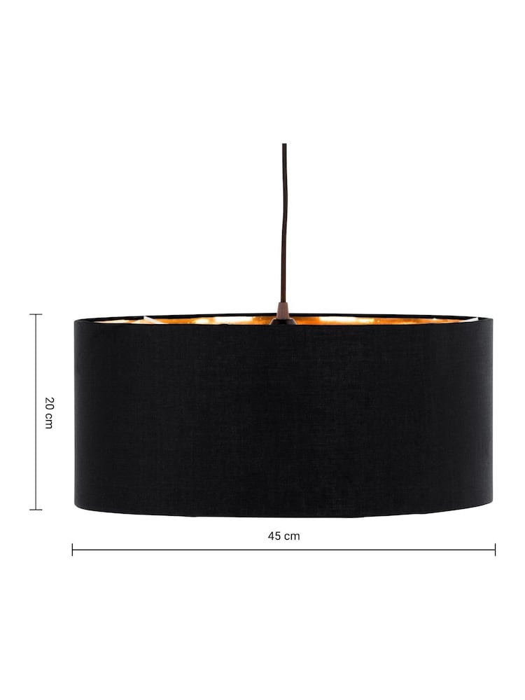 MADE.COM Black/Copper Oro Easy Fit Drum Shade - Image 4 of 4 MADE.COM Black/Copper Oro Easy Fit Drum Shade - Image 4 of 4