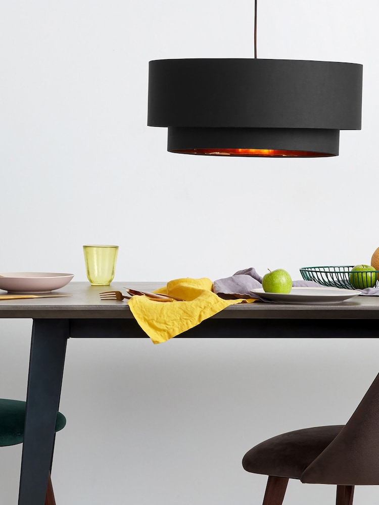 MADE.COM Black/Copper Oro Layered Pendant Shade - Image 2 of 3