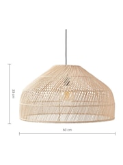 MADE.COM Natural Rattan Java Large Lamp Shade - Image 3 of 3