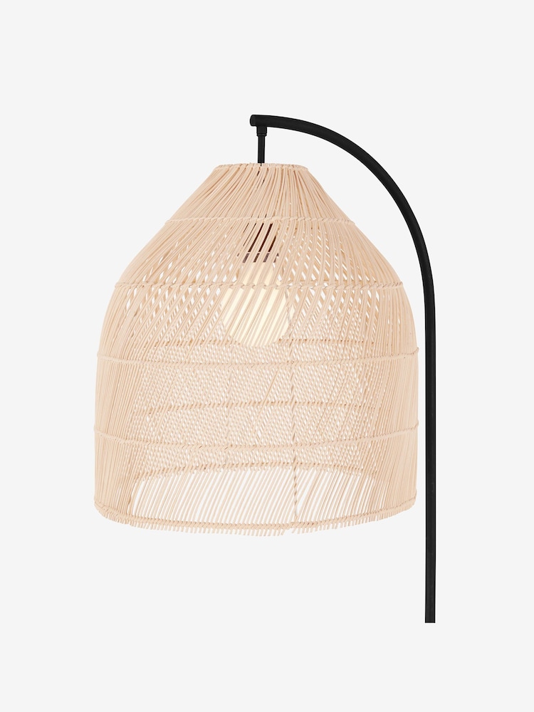 MADE.COM Natural Rattan Java Arc Overreach Floor Lamp - Image 2 of 3