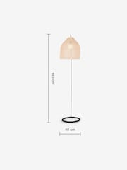 MADE.COM Natural Rattan Java Arc Overreach Floor Lamp - Image 3 of 3