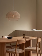 MADE.COM Natural Rattan Java Layered Pendant Lamp Shade - Image 1 of 6