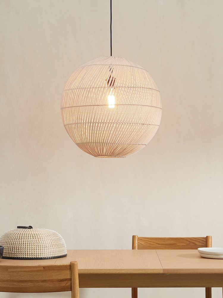 MADE.COM Natural Rattan Java Round Lamp Shade - Image 1 of 3