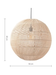 MADE.COM Natural Rattan Java Round Lamp Shade - Image 3 of 3
