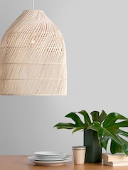 MADE.COM Natural Rattan Java Large Lamp Shade - Image 3 of 10