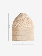 MADE.COM Natural Rattan Java Large Lamp Shade - Image 7 of 10