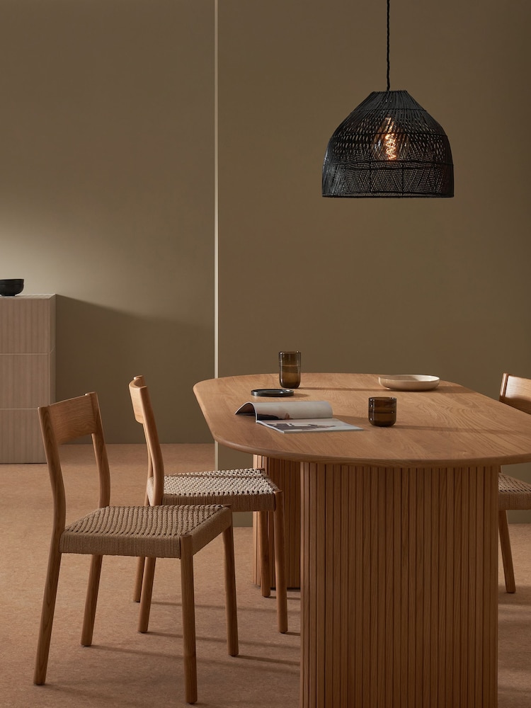 MADE.COM Black Rattan Java Small Lamp Shade - Image 1 of 4