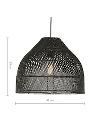 MADE.COM Black Rattan Java Small Lamp Shade - Image 4 of 4
