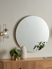 MADE.COM Grey Briz Antique Brass Wall Lamp - Image 5 of 7