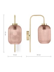 MADE.COM Pink Briz Wall Lamp - Image 7 of 7
