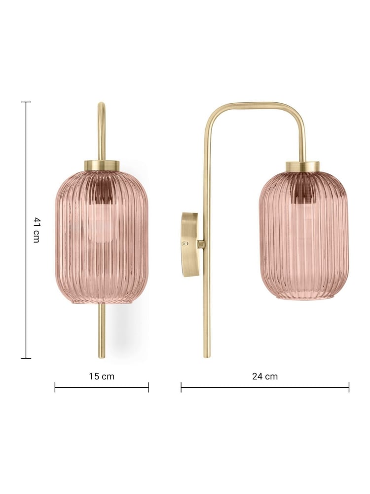 MADE.COM Pink Briz Wall Lamp - Image 7 of 7