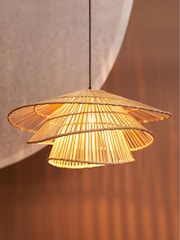 MADE.COM Natural Bamboo Weaver Pendant Shade - Image 2 of 5