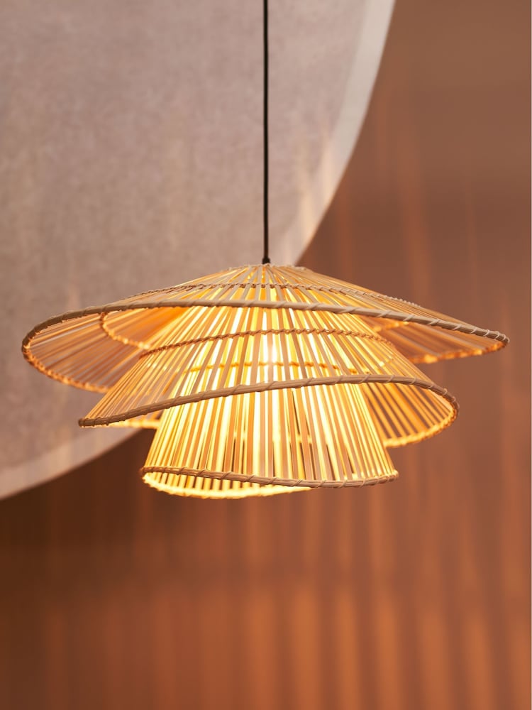 MADE.COM Natural Bamboo Weaver Pendant Shade - Image 2 of 5