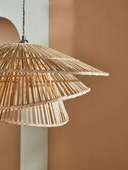 MADE.COM Natural Bamboo Weaver Pendant Shade - Image 5 of 5
