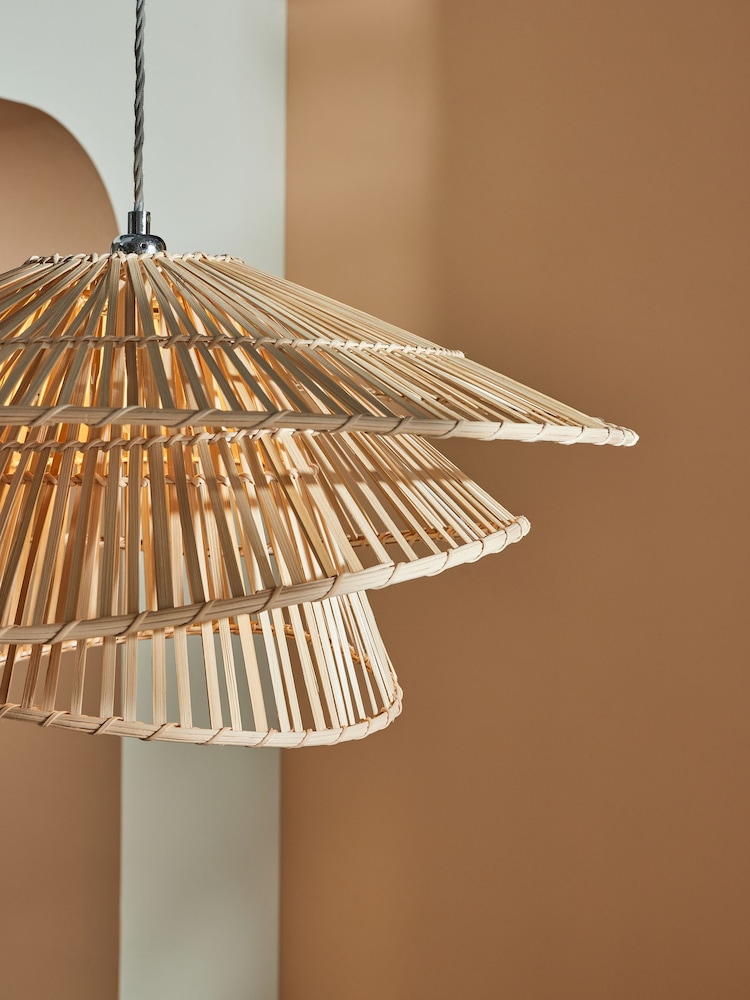 MADE.COM Natural Bamboo Weaver Pendant Shade - Image 5 of 5