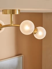 MADE.COM Brass Fabia Flush Ceiling Light - Image 2 of 4
