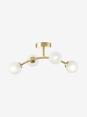 MADE.COM Brass Fabia Flush Ceiling Light - Image 3 of 4