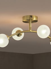 MADE.COM Brass Fabia Flush Ceiling Light - Image 4 of 4