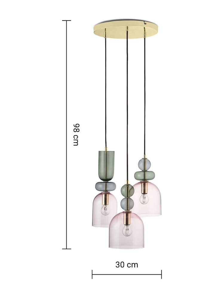 MADE.COM Green Multi Whitney Cluster Pendant Lamp - Image 4 of 4