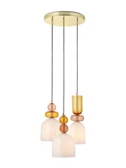 MADE.COM Pink Multi Whitney Cluster Pendant Lamp - Image 1 of 3