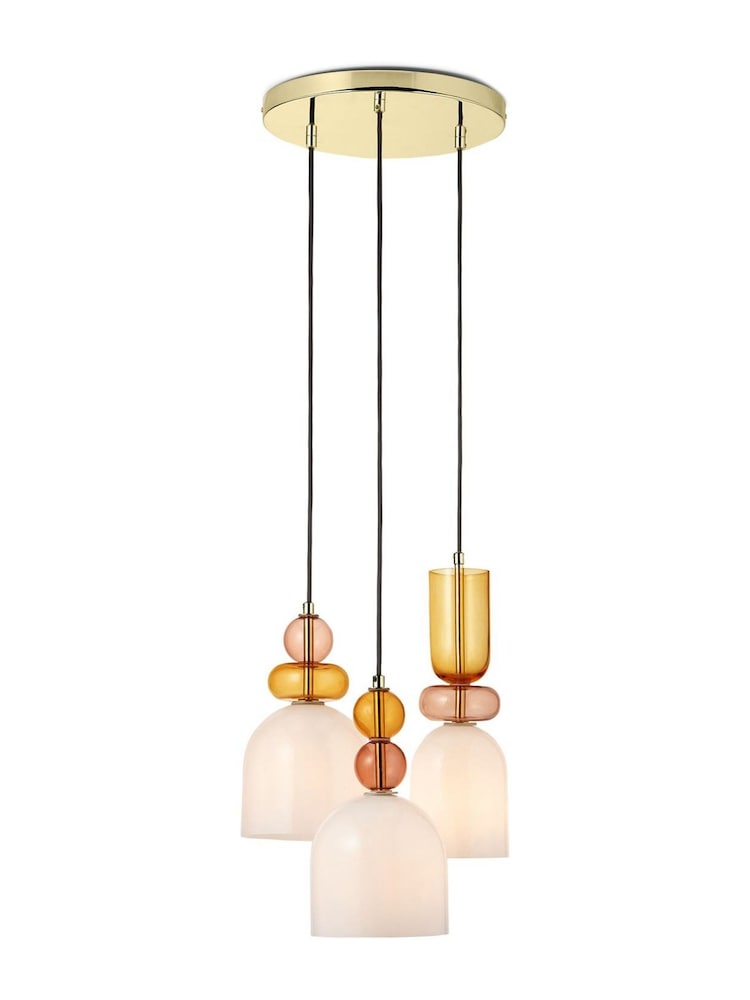 MADE.COM Pink Multi Whitney Cluster Pendant Lamp - Image 1 of 3