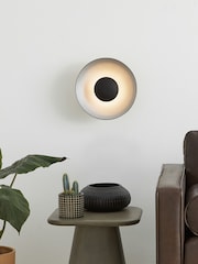 MADE.COM Black/Silver Chicago Wall Lamp - Image 1 of 3